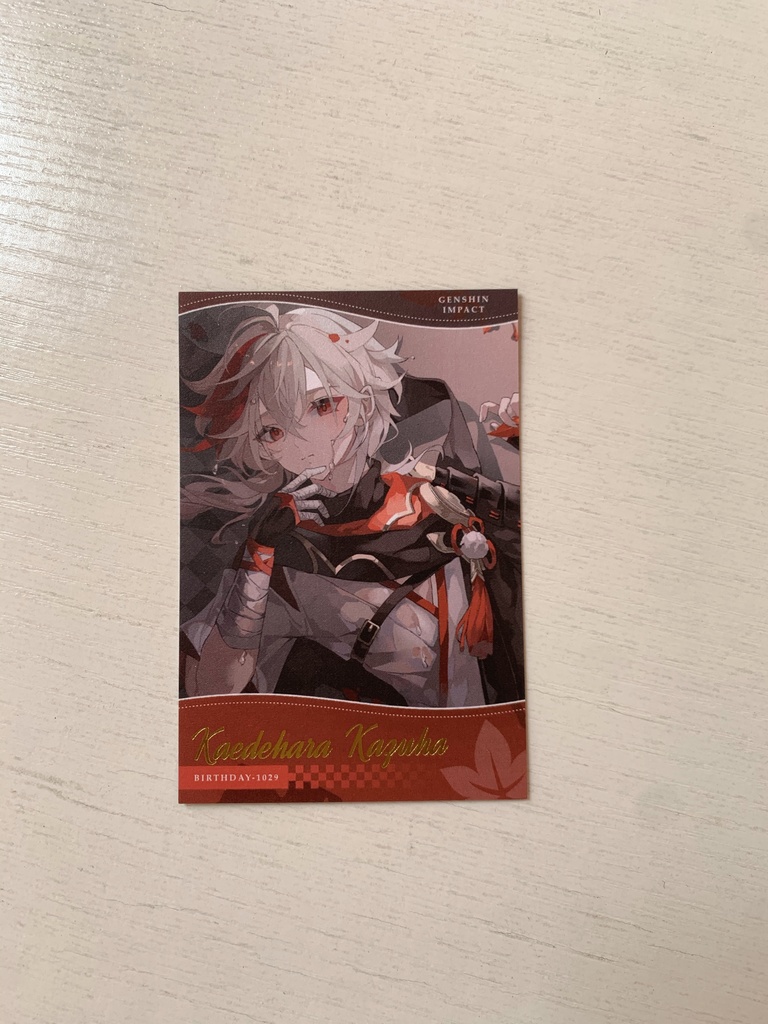 【原神】カズハ KAZUHA ポストカード 缶バッジ 【genshin】