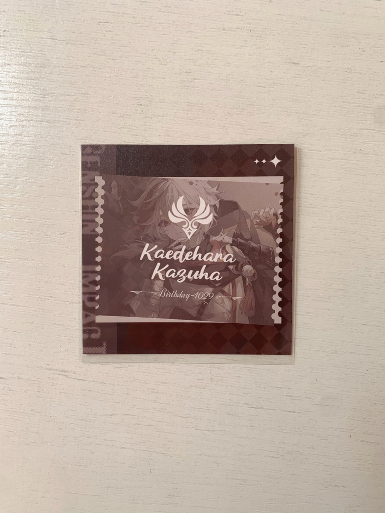 【原神】カズハ KAZUHA ポストカード 缶バッジ 【genshin】