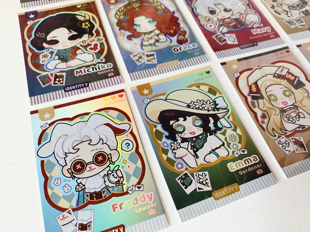 【第五人格】カード 庭師 少女 血の女王 納棺師 弁護士 作曲家 【IdentityV】