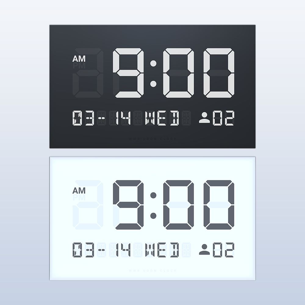 Udon Clock LCD Lite
