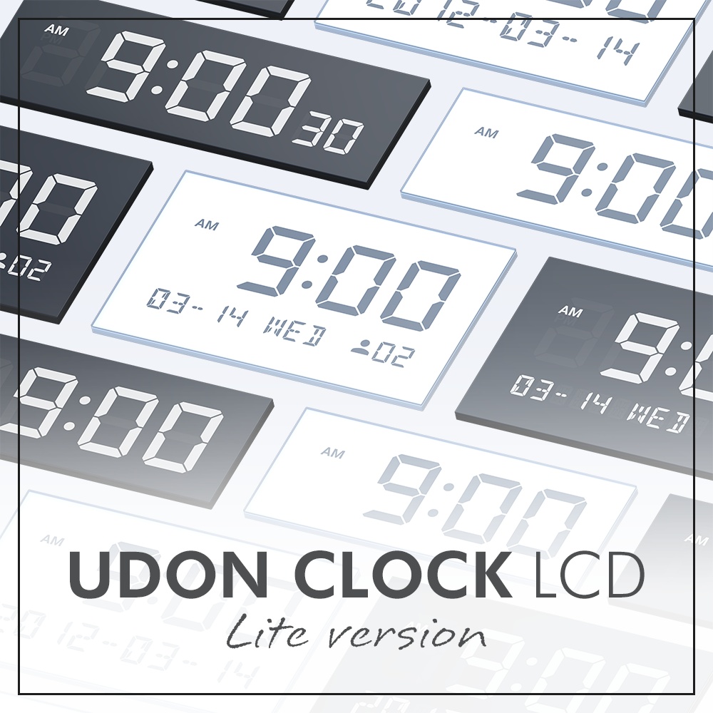 Udon Clock LCD Lite