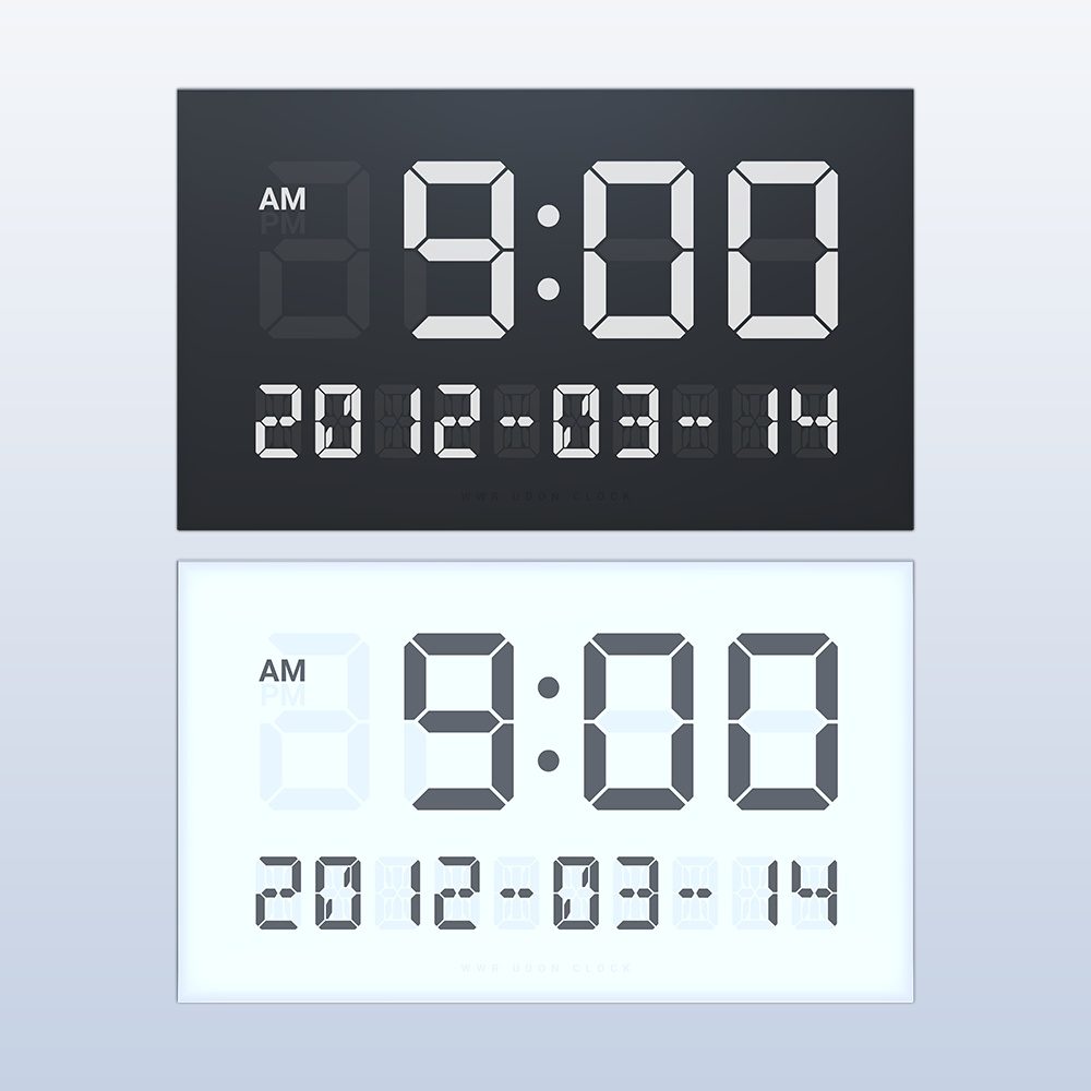 Udon Clock LCD Lite