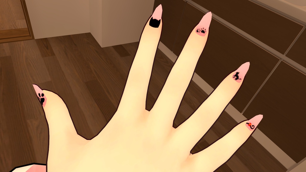 桔梗ちゃん専用ネイルテクスチャ キャットネイル