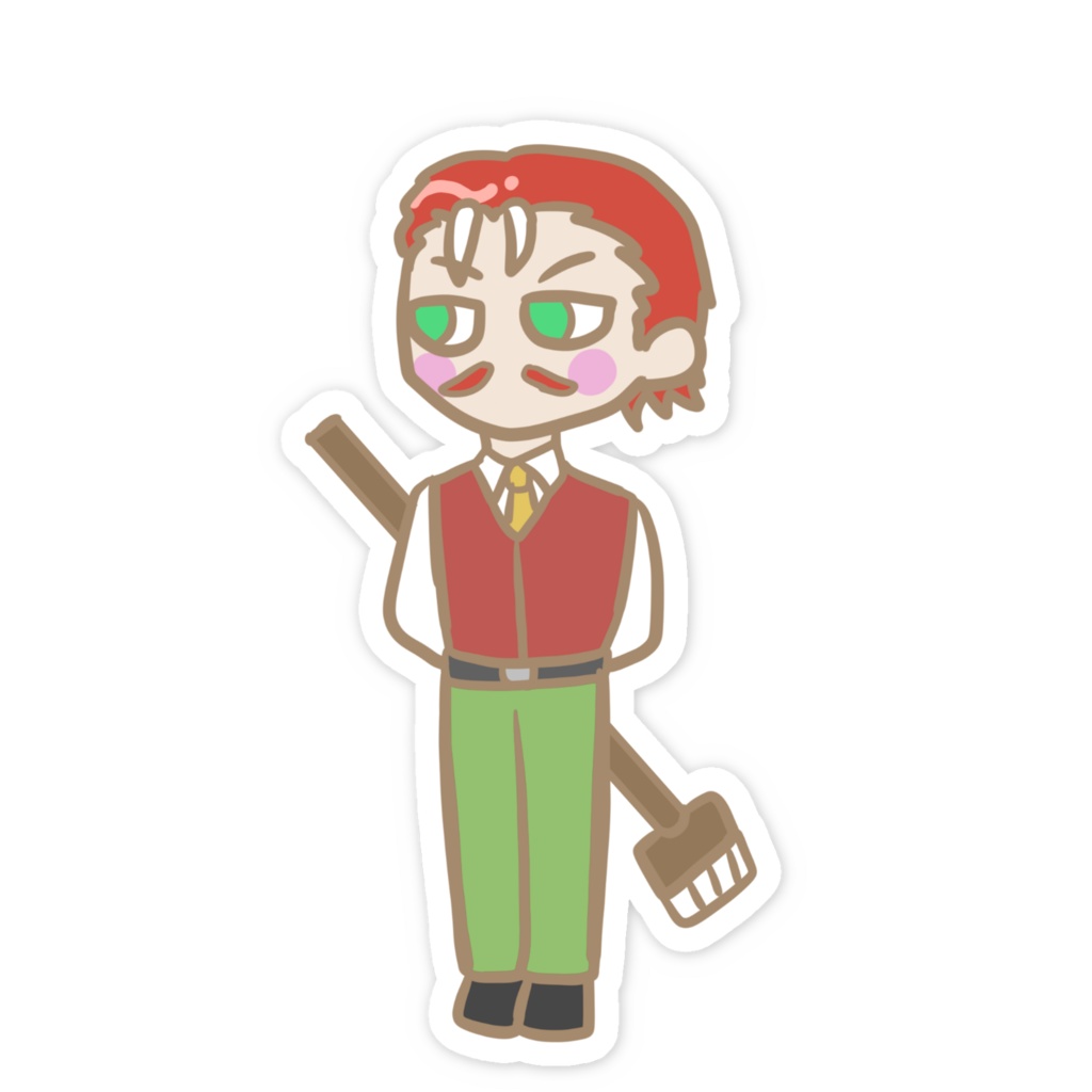 アカシマシラヒゲエビさん スマホステッカー