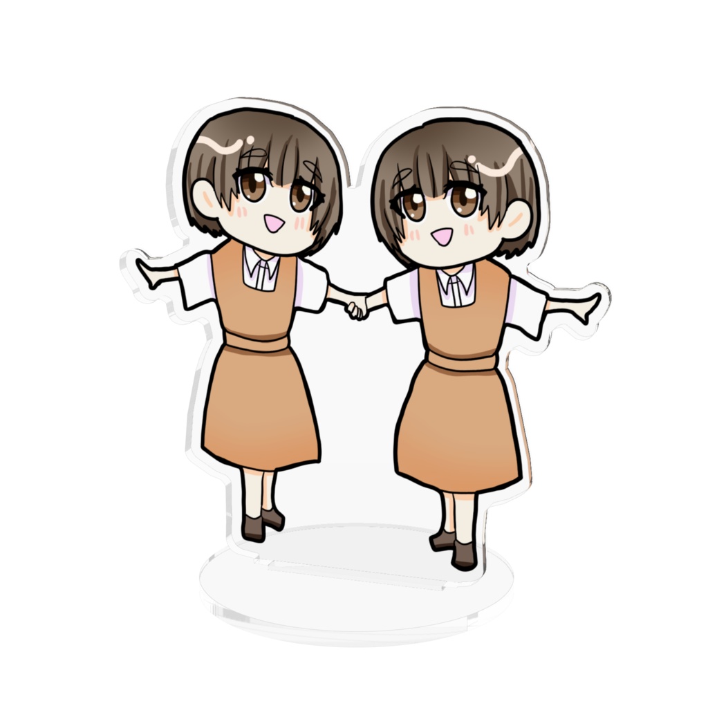 双子のラッコ姉妹 アクリルフィギア100×100mm