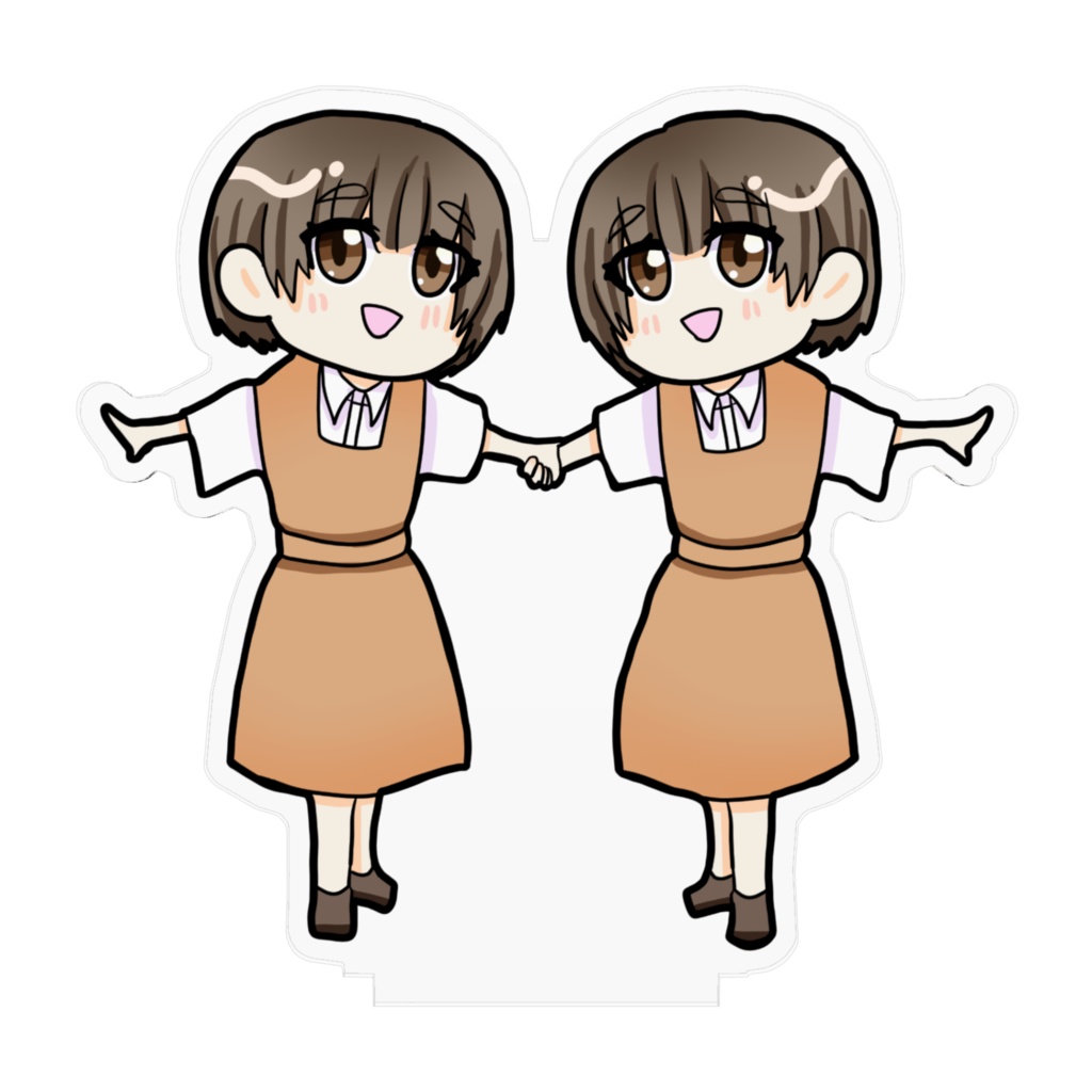 双子のラッコ姉妹 アクリルフィギア100×100mm