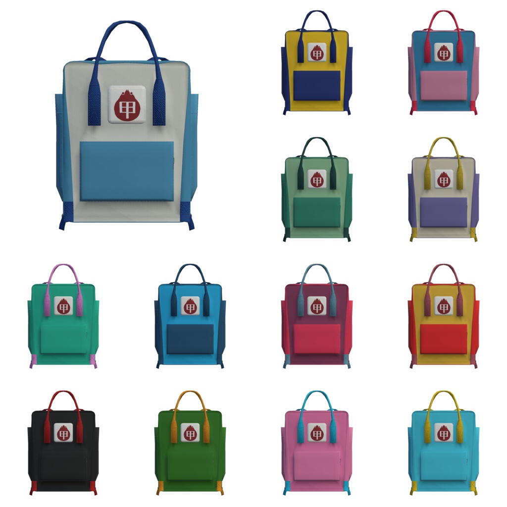 【VRC向け】カニセンバッグ【スクウェアリュック】