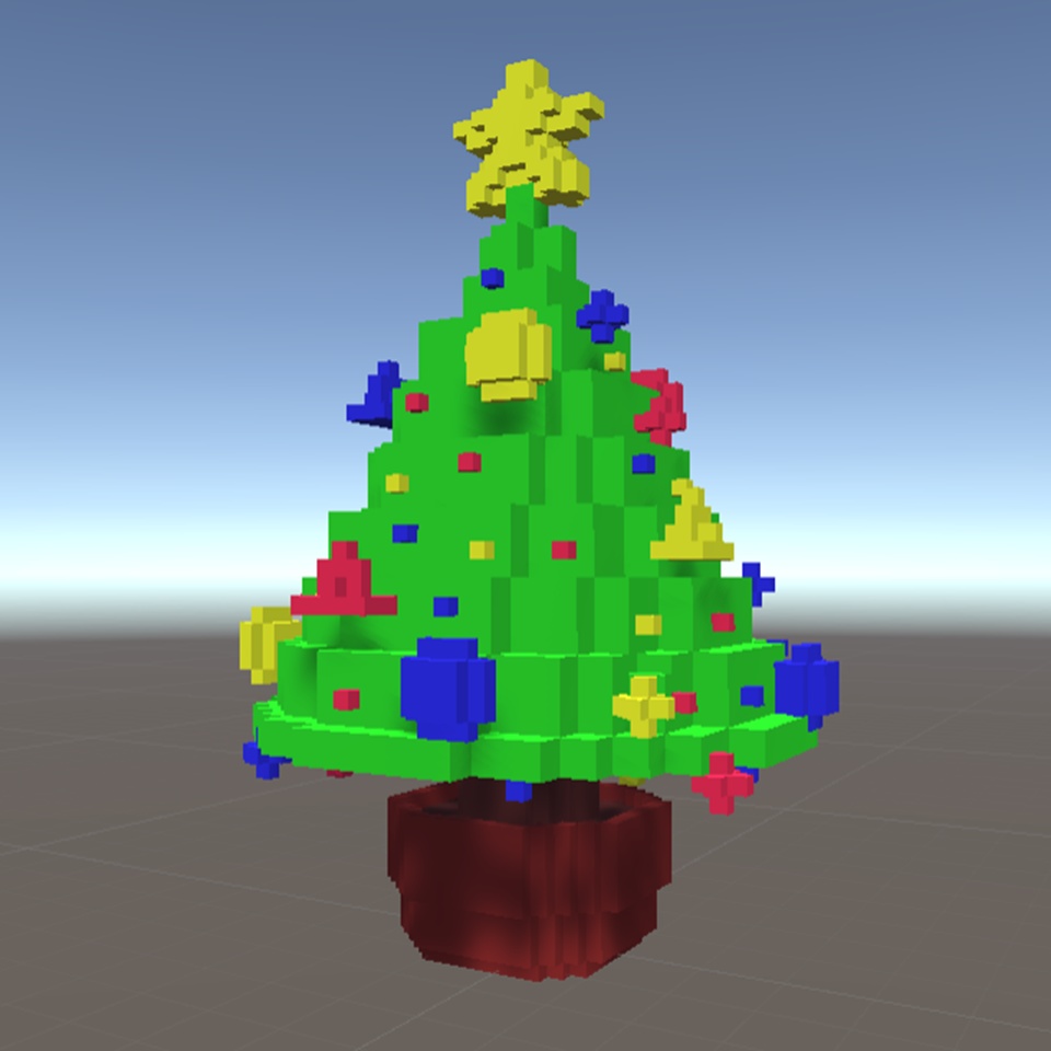 ボクセルクリスマスツリー