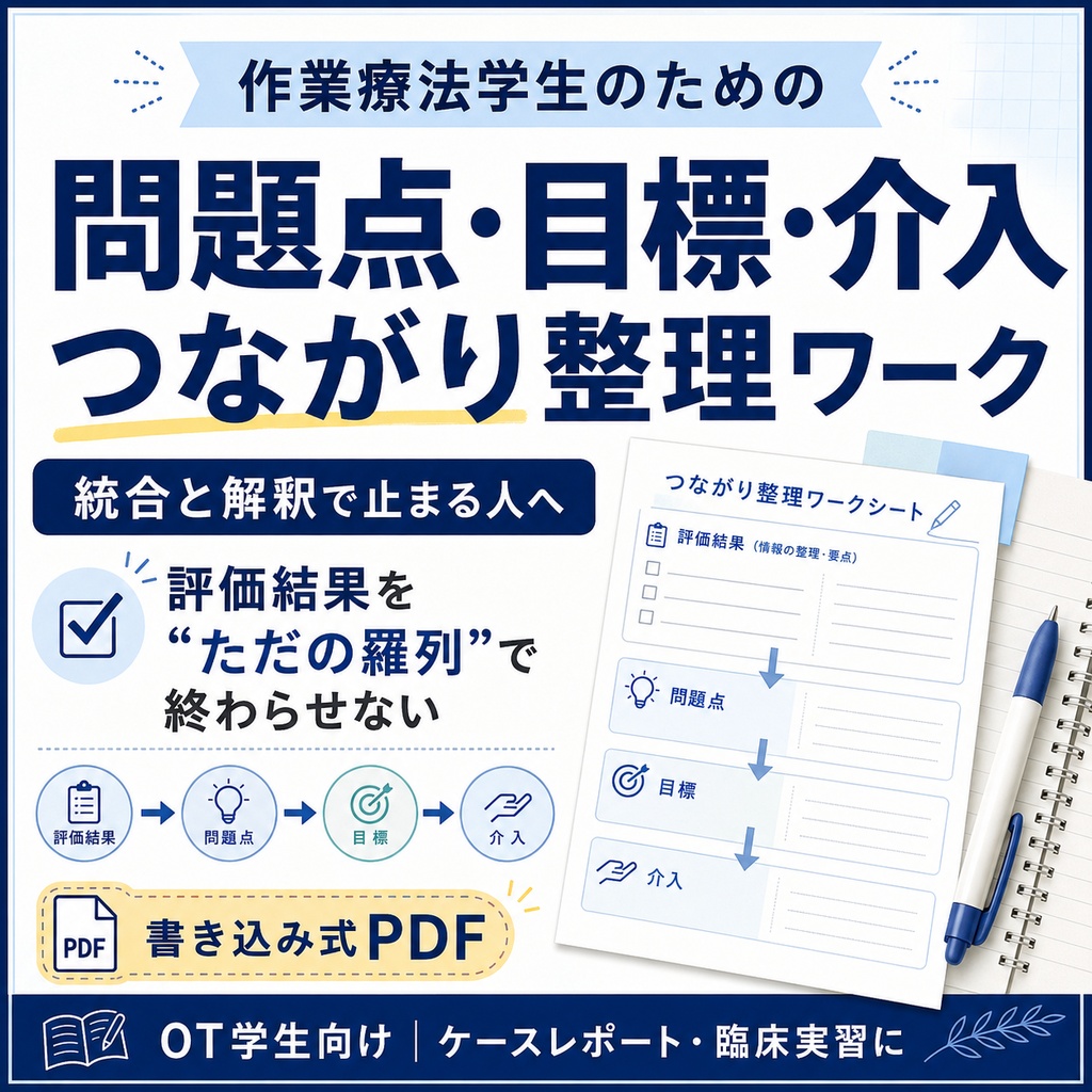 作業療法学生のための 問題点・目標・介入つながり整理ワーク