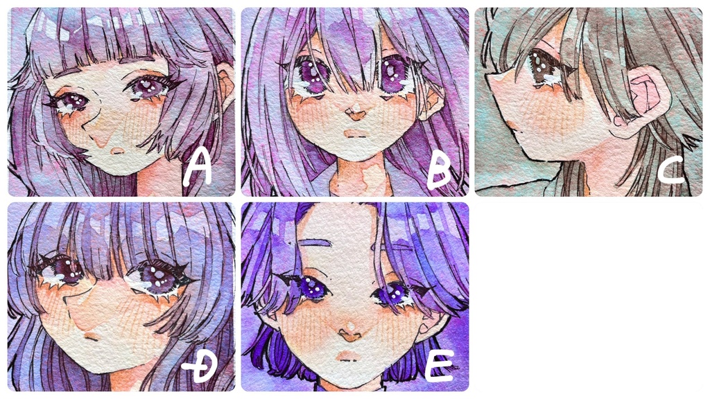 【原画】顔彩耽美 分離色シリーズ