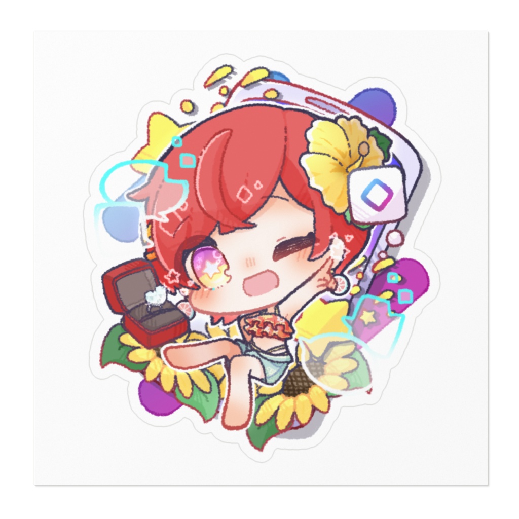 ステッカーホワイトVer.(REALITYデフォルメ)