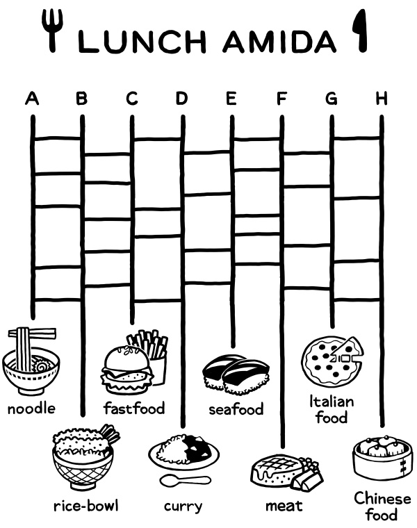 LUNCH AMIDA Tシャツ(White)