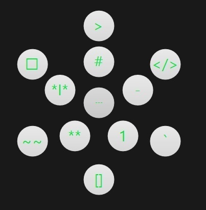 Markdown Ring - AHK v2 ラジアルメニュー式Markdown入力補助ツール