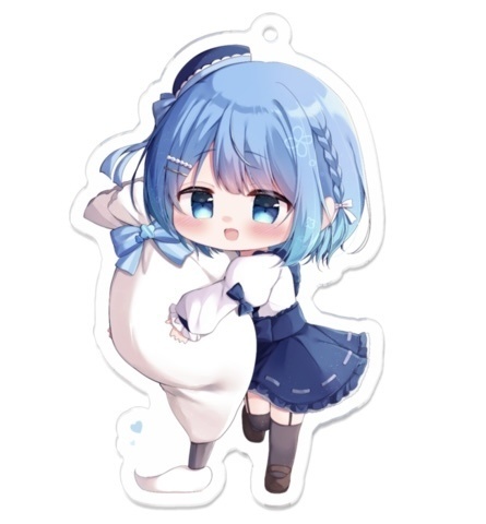 何にでもホイップクリームをしぼってくれるDeutziaのアクリルキーホルダー