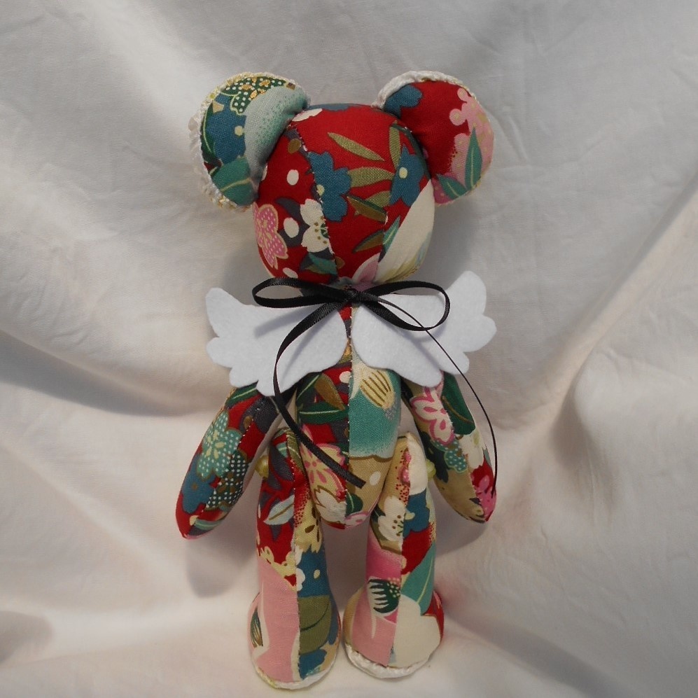 【お迎えがありました!】くまのぬいぐるみの『きくりさん』(エンジ)