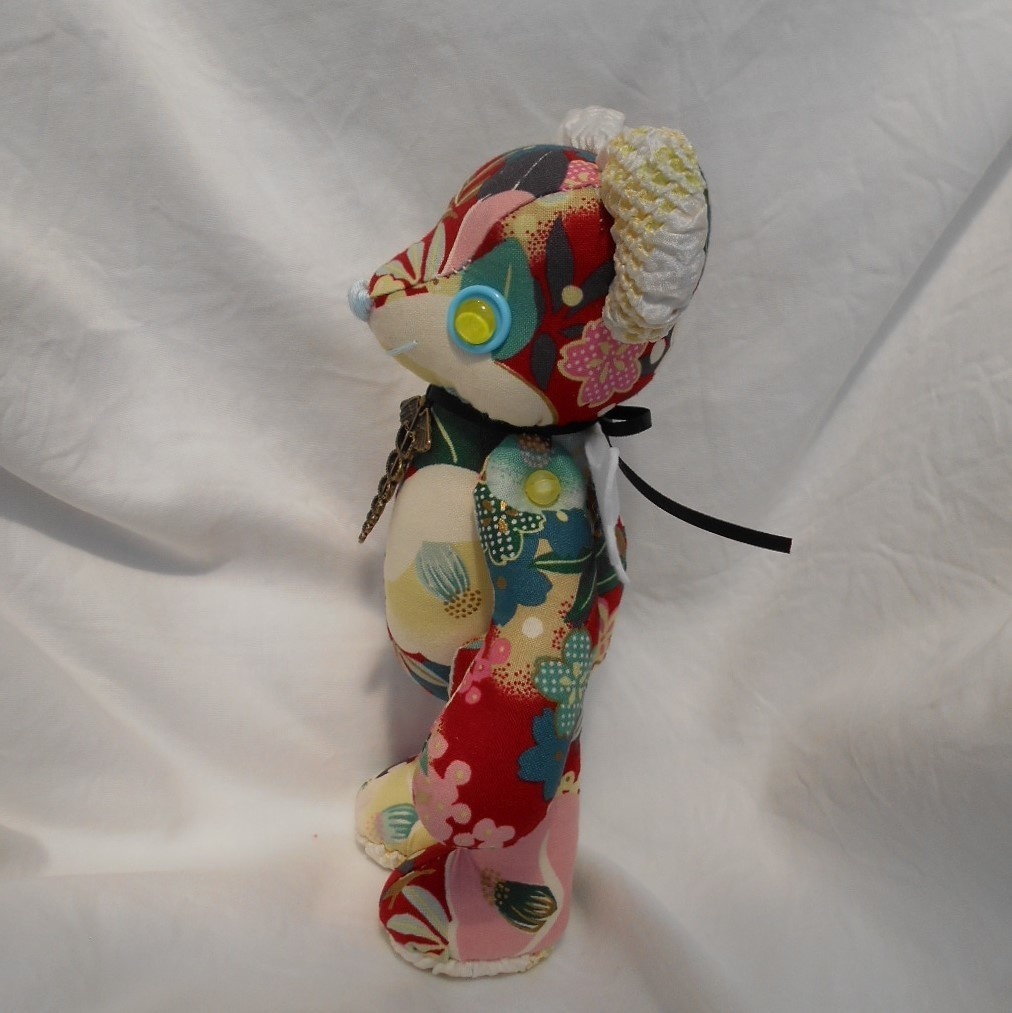 【お迎えがありました!】くまのぬいぐるみの『きくりさん』(エンジ)