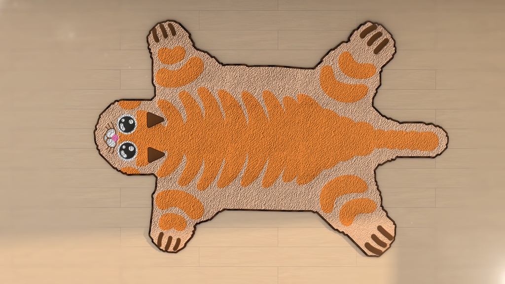 【VRChat想定】 猫ちゃんラグマット
