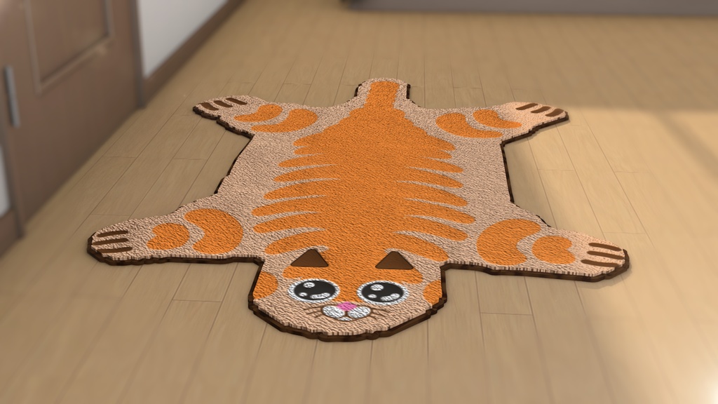 【VRChat想定】 猫ちゃんラグマット