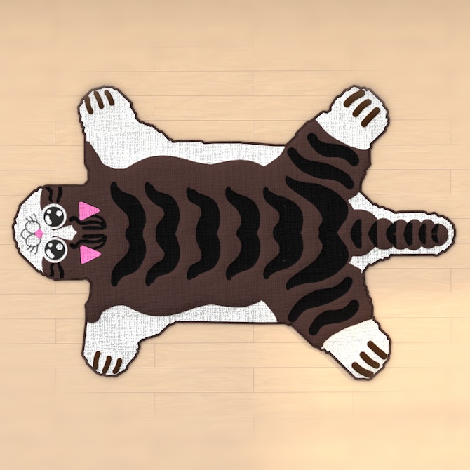 【VRChat想定】 猫ちゃんラグマット2