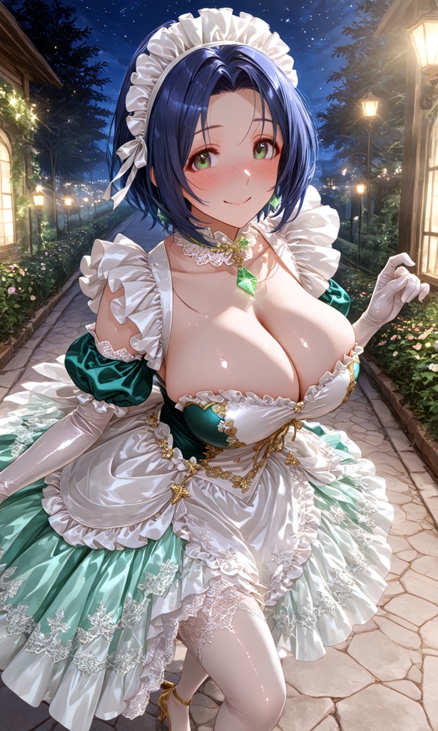 【翠緑の姫騎士のメイドな日常16】～夜のデート～（300枚まとめ＋動画）