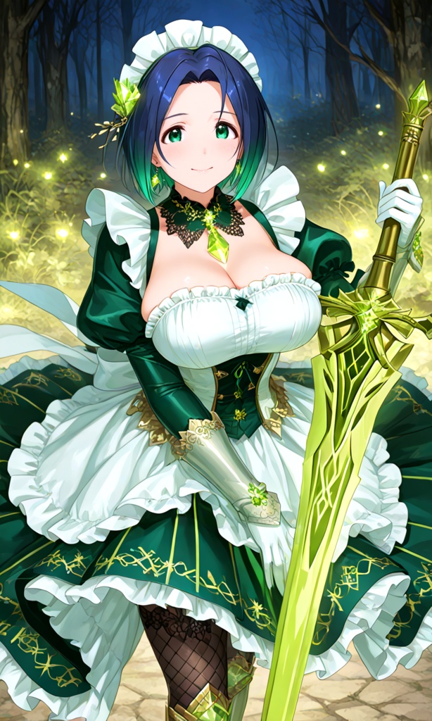 【翠緑の姫騎士のメイドな日常20】~翠緑メイド ミューラ~(300枚まとめ)