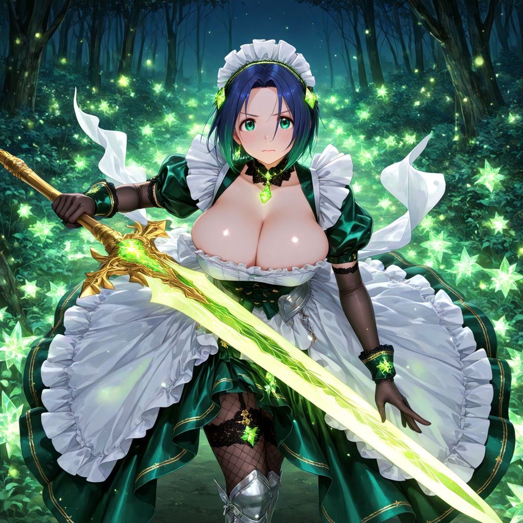 【翠緑の姫騎士のメイドな日常20】~翠緑メイド ミューラ~(300枚まとめ)