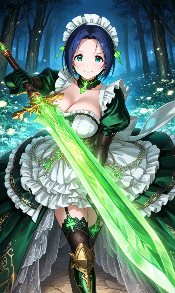 【翠緑の姫騎士のメイドな日常20】～翠緑メイド ミューラ～（300枚まとめ）