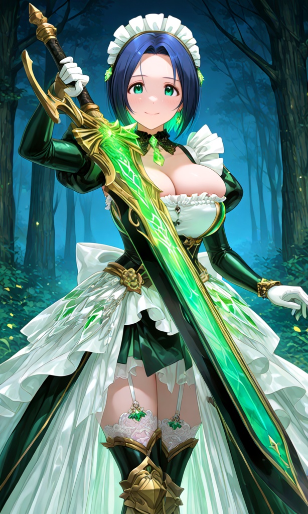 【翠緑の姫騎士のメイドな日常20】~翠緑メイド ミューラ~(300枚まとめ)