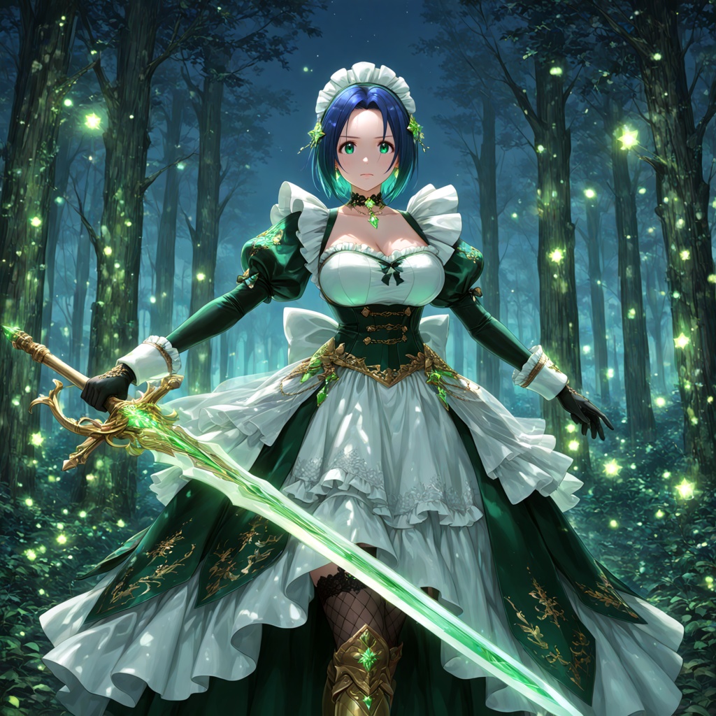 【翠緑の姫騎士のメイドな日常20】~翠緑メイド ミューラ~(300枚まとめ)