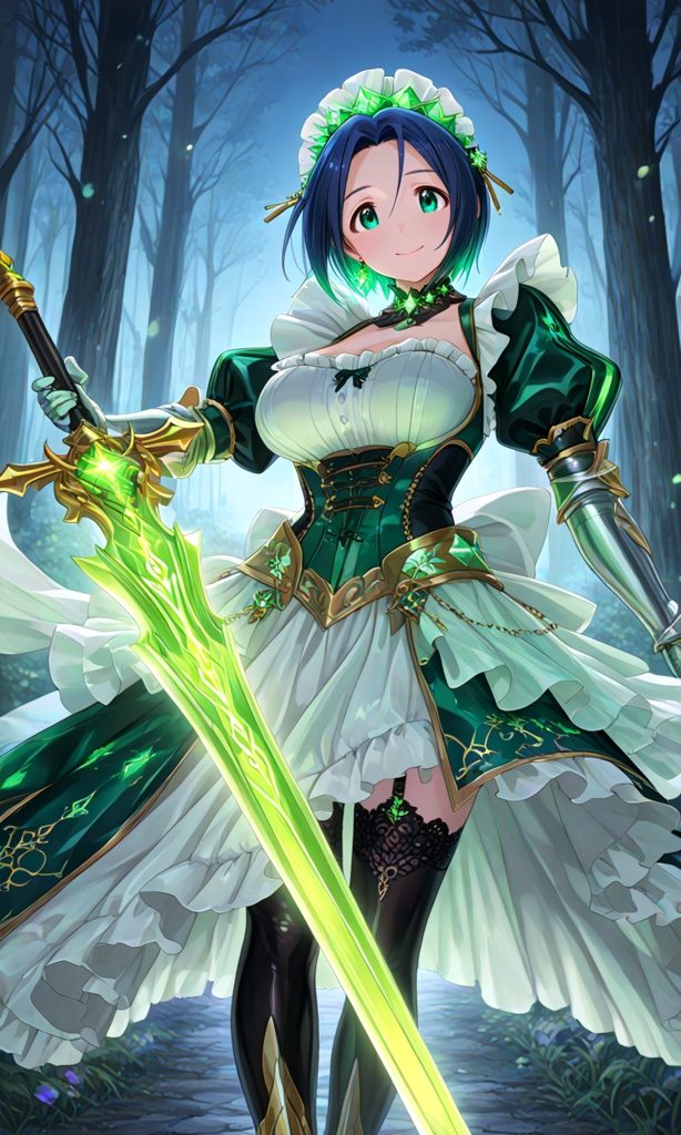 【翠緑の姫騎士のメイドな日常20】~翠緑メイド ミューラ~(300枚まとめ)