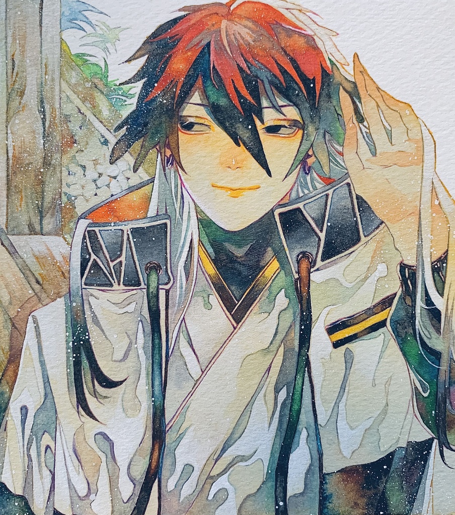 【原画】鶴(創作)色紙イラスト