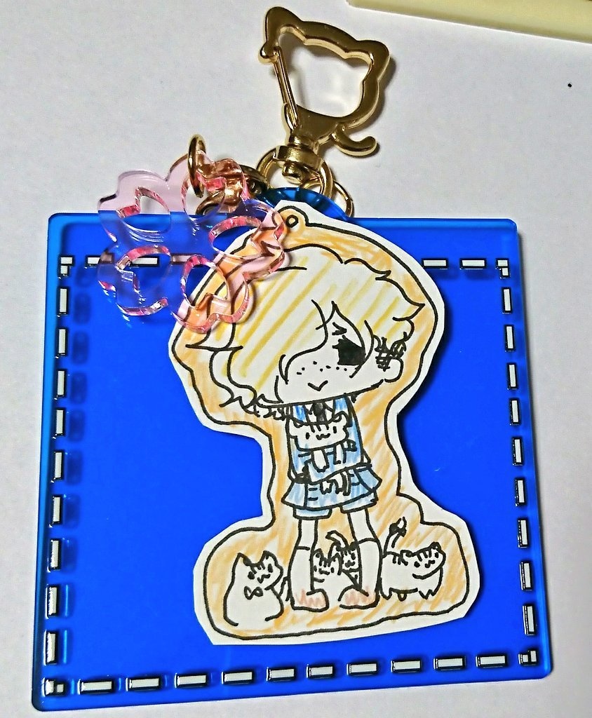 五虎退背景フレームアクキー