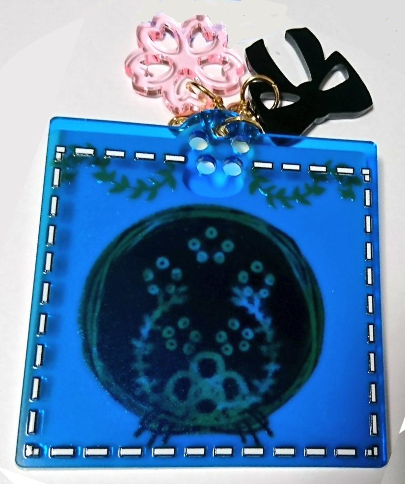 五虎退背景フレームアクキー