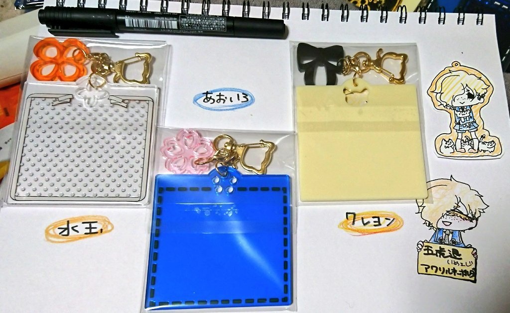 五虎退背景フレームアクキー