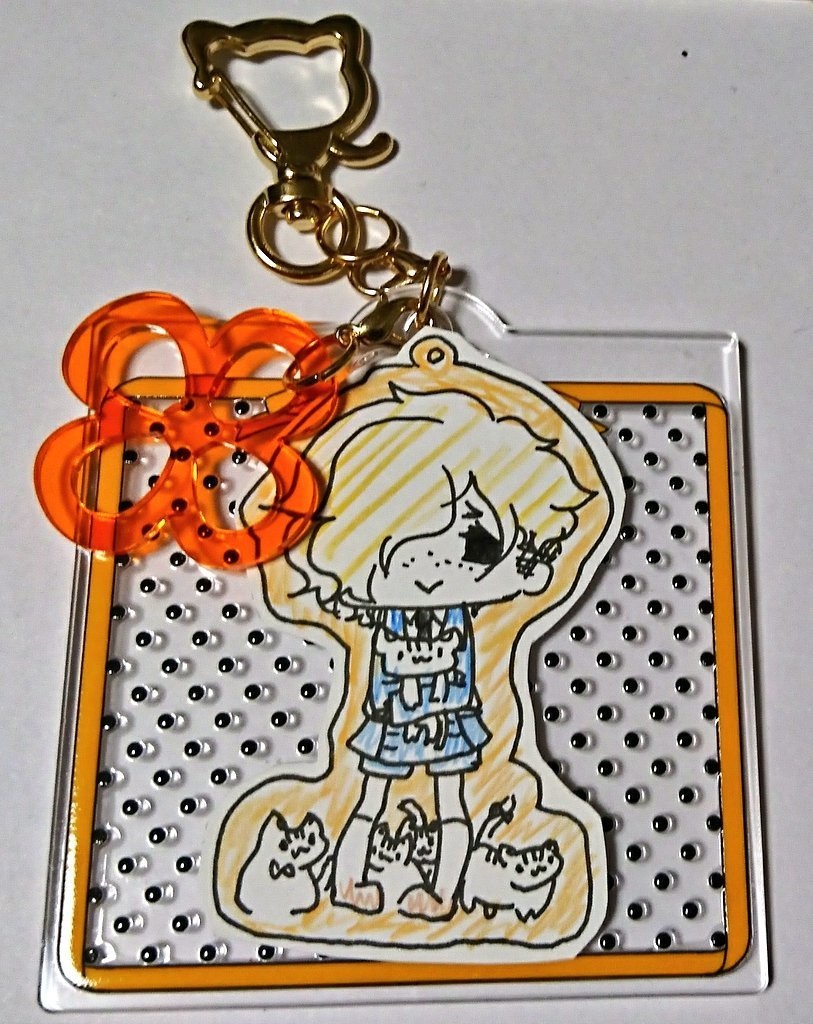 五虎退背景フレームアクキー