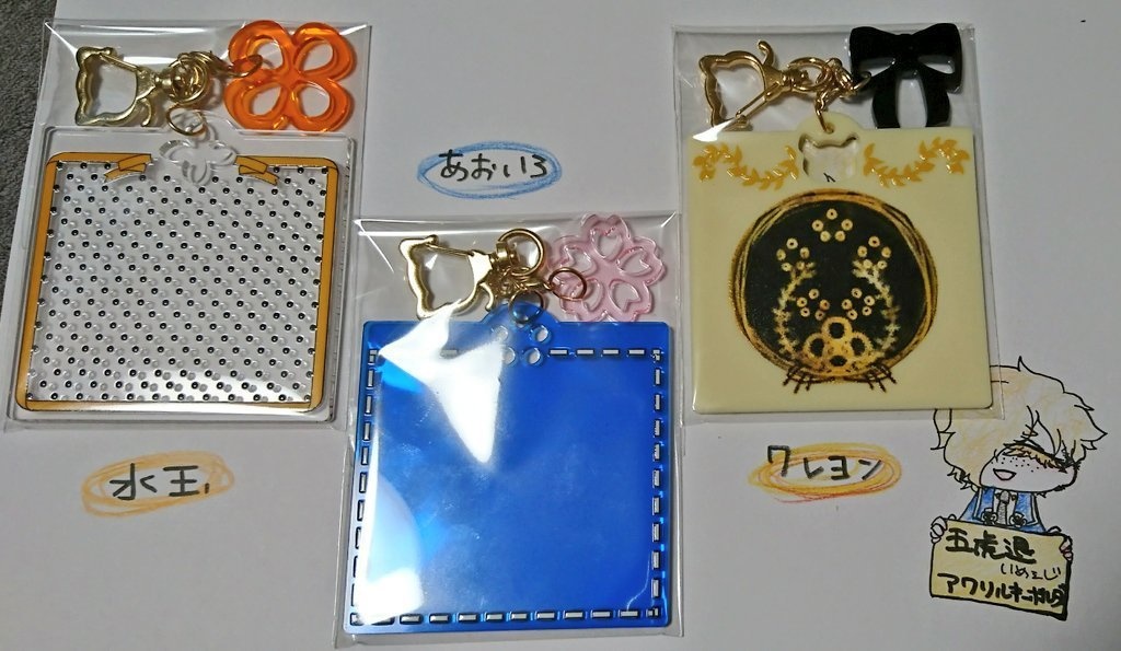 五虎退背景フレームアクキー