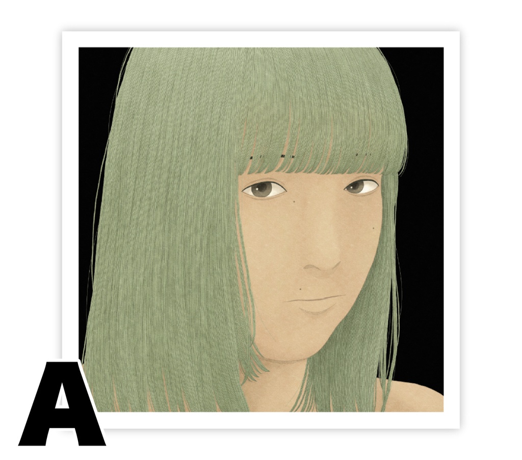 女の子ステッカー