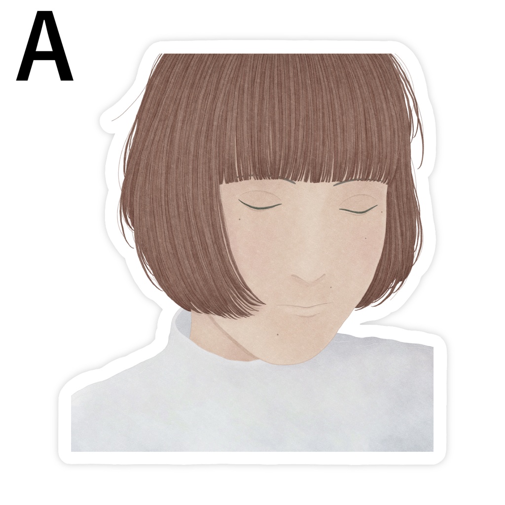 女の子ステッカー(少し大きめ)