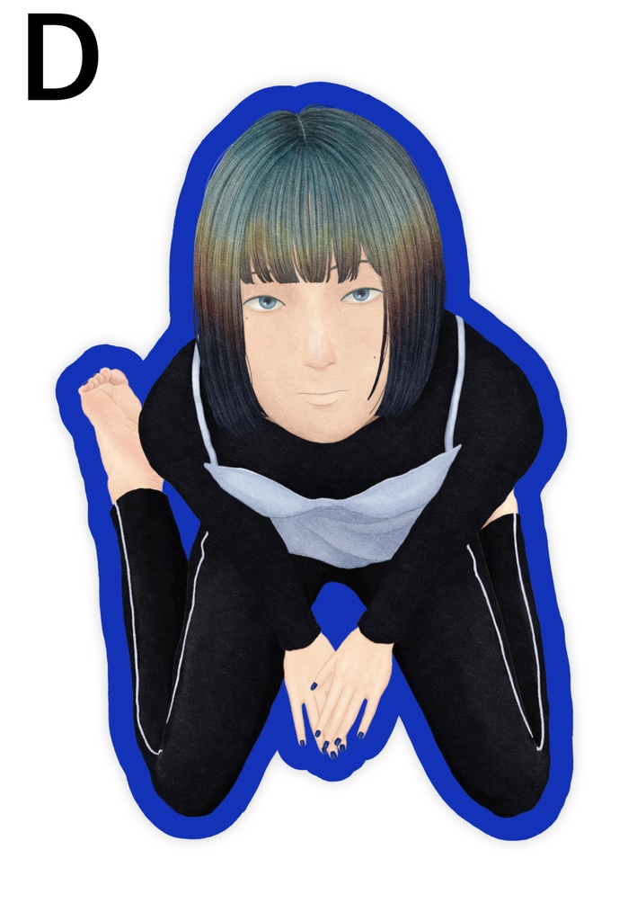 女の子ステッカー(少し大きめ)