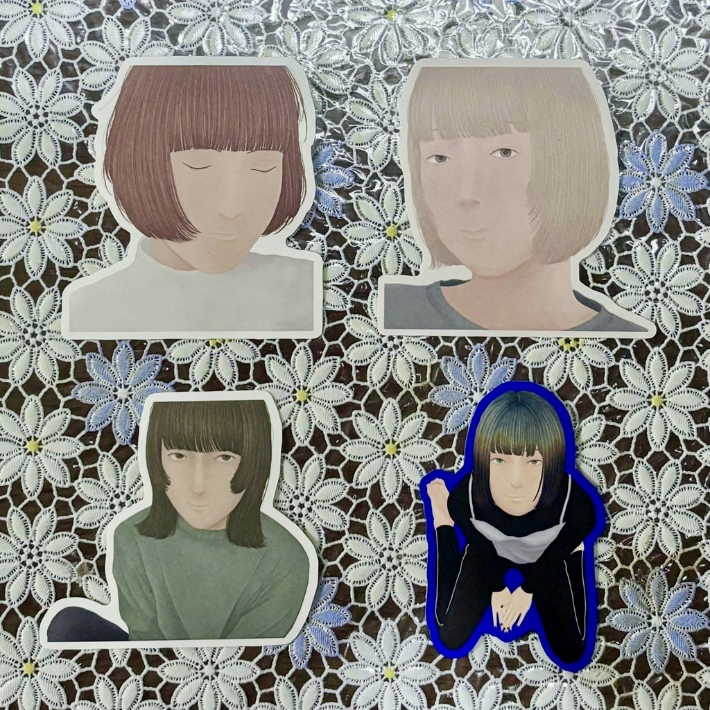 女の子ステッカー(少し大きめ)