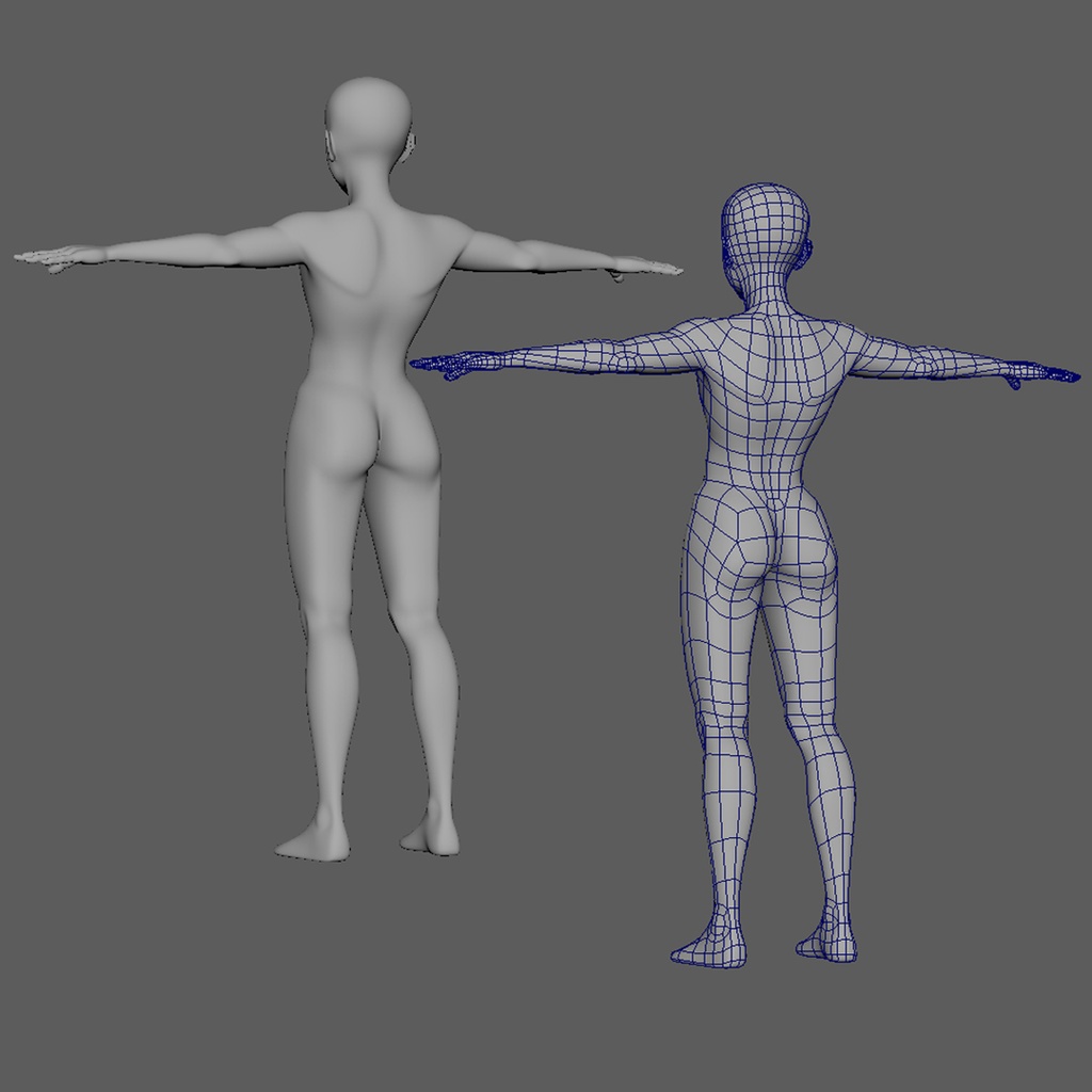 3DCG男性素体モデル