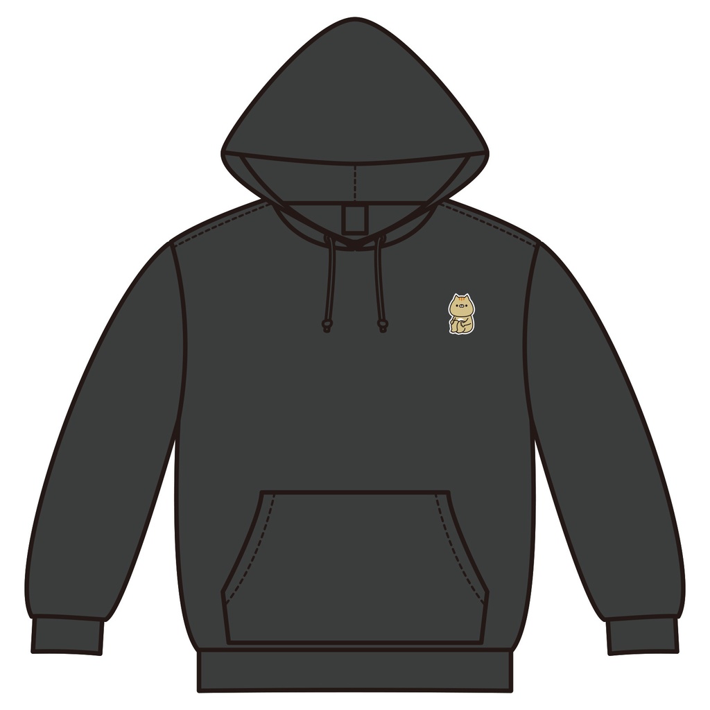 体育座り戸田パーカー(BLACK)