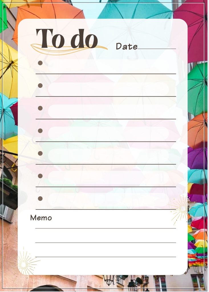 カラフルで気分が上がるTodoリスト