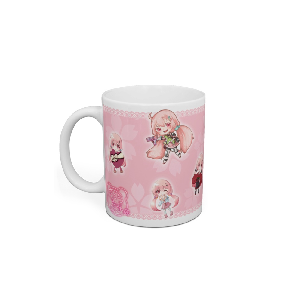 可愛いピンクのマグカップ①