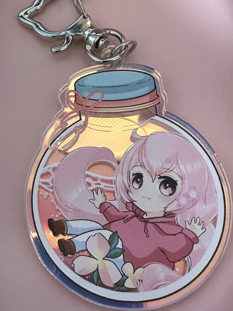 オーロラ　丸いハーバリウム真愛　アクキー75ｍｍ