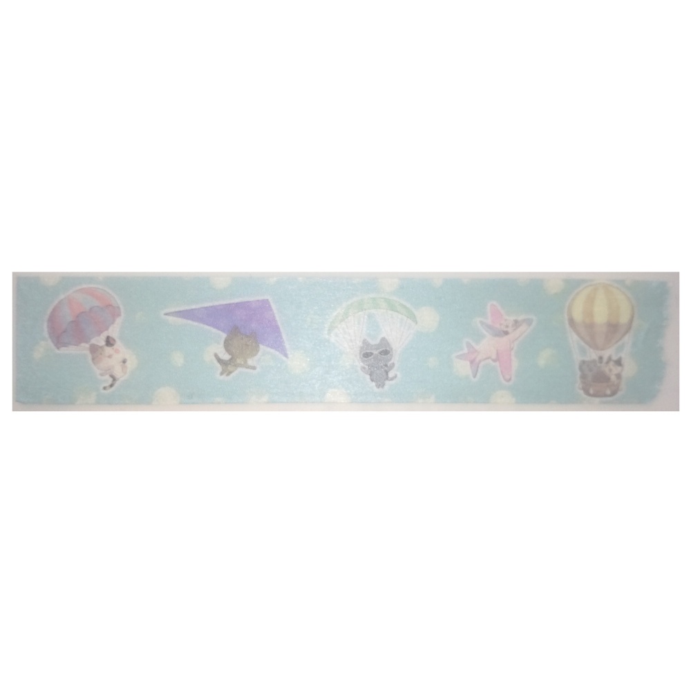 マスキングテープ-ネコちゃん、空を飛ぶ。(20mm×5m)