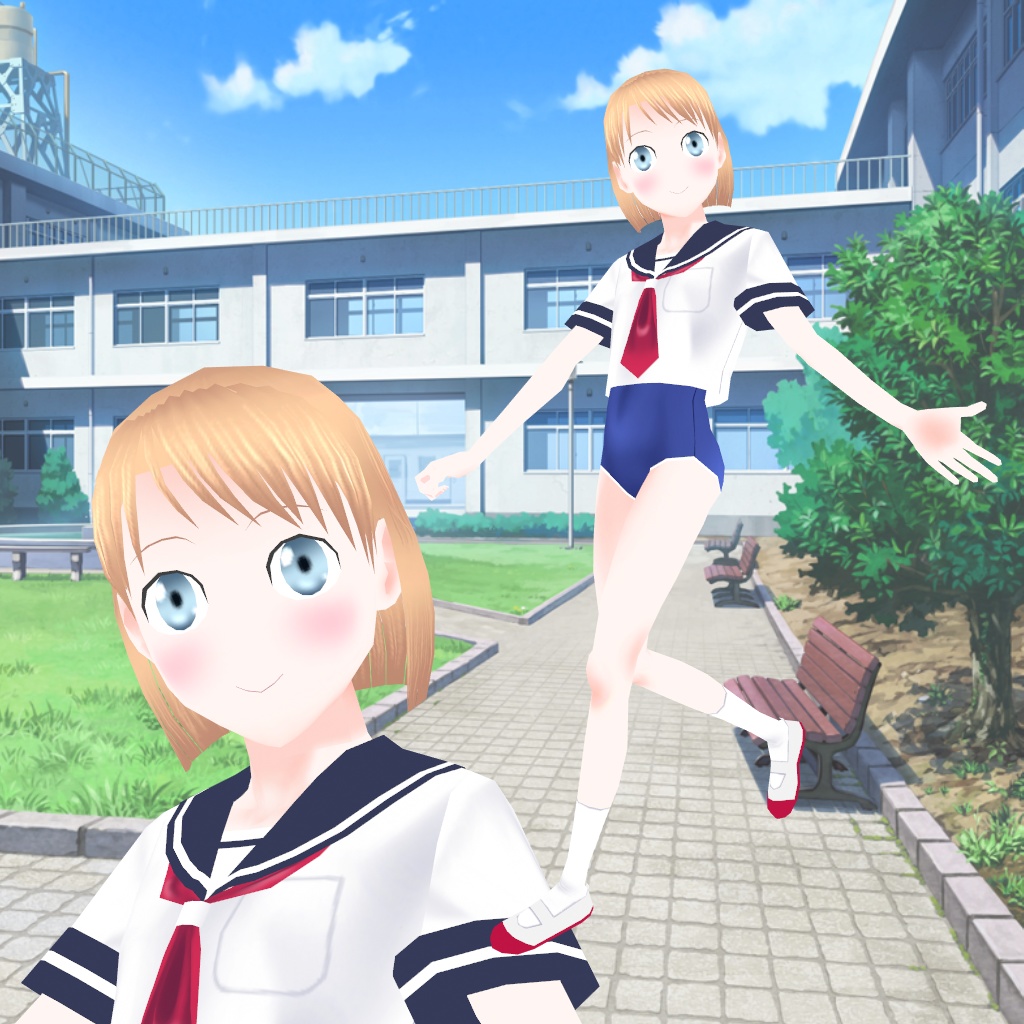 由香 衣装3種セット(セーラー服、スク水セーラー、スクール水着)