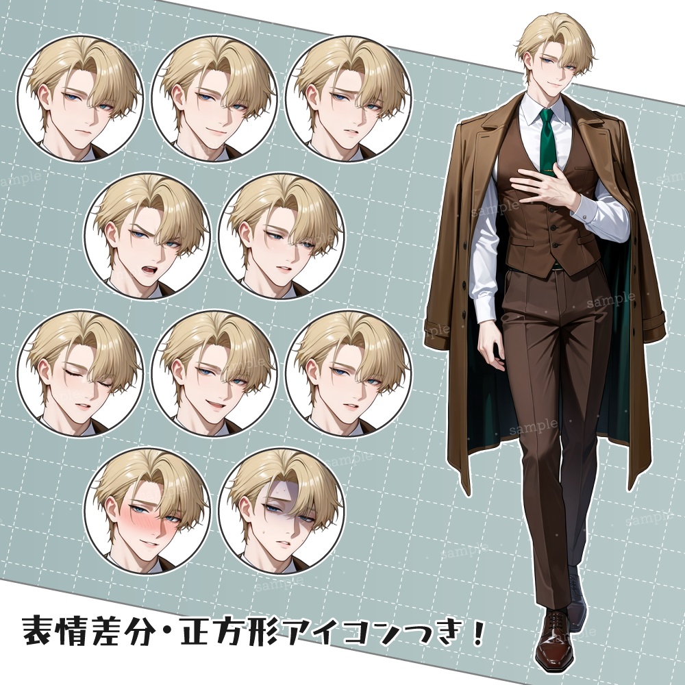 立ち絵素材010 洋装の主人 スーツ