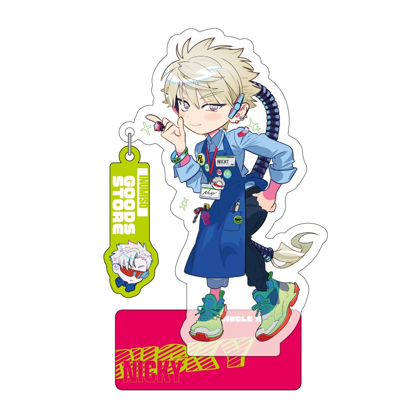 ゆらゆらチャーム付きホログラムアクリルスタンド INUMISO GOODS SHOP