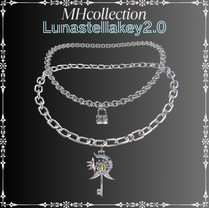 【VRC想定/18アバター対応】MH Lunastellakey2.0 ネックレス/ピアス